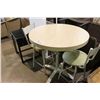 Image 1 : WHITE MODERN BAR TABLE WITH 2 STOOLS
