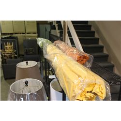 4 ASSORTED COLOURED PATIO UMBRELLAS