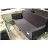 Image 1 : BLACK RATTAN 3 SEAT COUCH