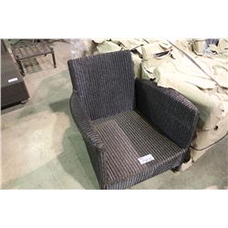 BLACK RATTAN ARM CHAIR