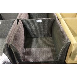 WENGE RATTAN HIGH BACK CHAIR