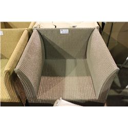 GREY RATTAN HIGH BACK CHAIR