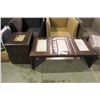 Image 1 : LEATHER MARBLE INSET COFFEE TABLE AND END TABLE