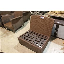 2 TONE BROWN RATTAN SECTIONAL PIECE