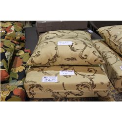 BEIGE 26"X23"X5" BOTTOM CUSHION & 20"X20"X4" BLACK