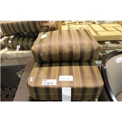 BROWN STRIPED 23"X27"X7" BOTTOM CUSHION & 23"X16"