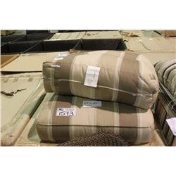 BEIGE STRIPED 27"X25"X7" BOTTOM CUSHION &