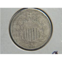 1867 SHIELD NICKEL