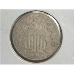 1869 SHIELD NICKEL