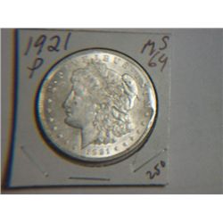 1921 P MORGAN DOLLAR