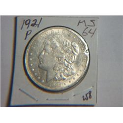 1921 P MORGAN DOLLAR