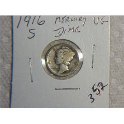 1916-S MERCURY DIME