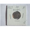 Image 1 : 1867 3 CENT NICKLE