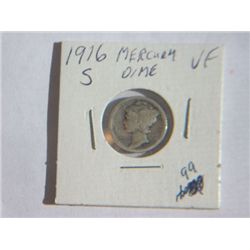 1916-S MERCURY DIME