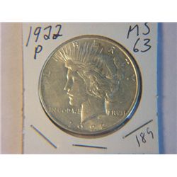 1922-P PEACE DOLLAR