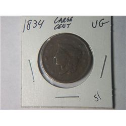 1834 LARGE CENT