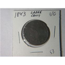 1843 LARGE CENT