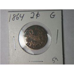 1864 2 CENT PIECE