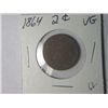 Image 1 : 1864 2 CENT PIECE