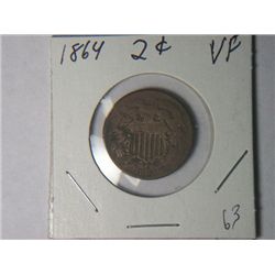 1864 2 CENT PIECE