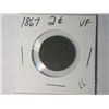 Image 1 : 1867 2 CENT PIECE