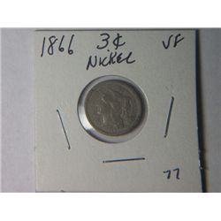 1866 3 CENT NICKLE