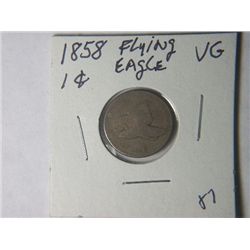 1858 FLYING EAGLE 1 CENT