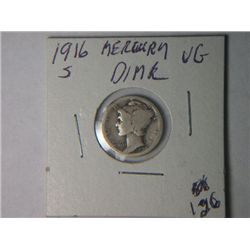 1916 S MERCURY DIME