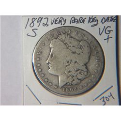 1892 S MORGAN DOLLAR