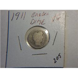1911 BARBER DIME