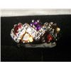 Image 1 : STERLING SILVER W/ TANZANITE, AMETHYST, GARNET CITRINE RING SIZE 8