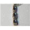 Image 2 : PLATNIUM OVERLAY SILVER BLUE SAPPHIRE PENDANT