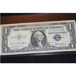 1957 US Silver Certificate $1, Blue Seal, #U11725128A