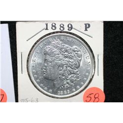 1889 Silver Morgan $1, MS63