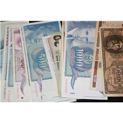 Foreign Bank Note, various dates, conditions & denominations, lot of 20