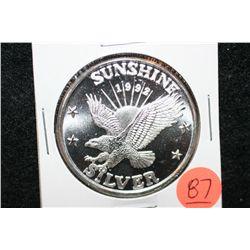 1992 Sunshine Silver Mining, .999 fine 1 oz.