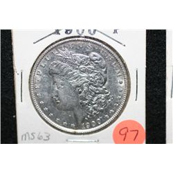 1900 Silver Morgan $1, MS63