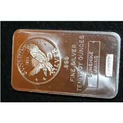1984 Sunshine Silver Bullion Mining, .999 fine 10 oz.