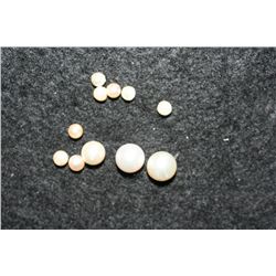 Loose Pearls removed from jewelry, various sizes, lot of 10