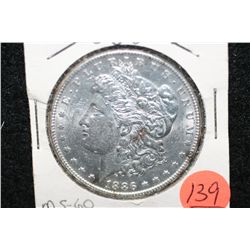 1886 Silver Morgan $1, MS60