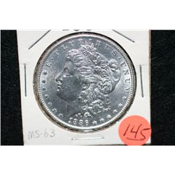 1886 Silver Morgan $1, MS63