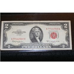 1953-C US Note $2, Red Seal, #A77142540A