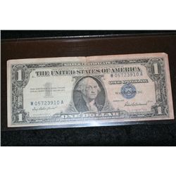 1957 US Silver Certificate $1, Blue Seal, #W05723910A