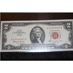 1963 US Note $2, Red Seal, #A10426047A