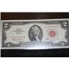 Image 1 : 1963 US Note $2, Red Seal, #A10426047A