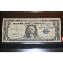 1957-B US Silver Certificate $1, Blue Seal, #S94170781A