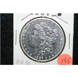 1887-S Silver Morgan $1, AU50