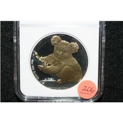 2009P Gilt Australia $1, Koala 24K Gold Gilt, NGC graded MS69