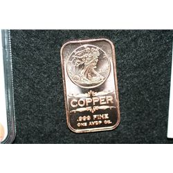 2011 Copper Ingot, .999 fine 1 oz.