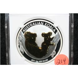 2011P Gilt Australia $1 Koala, NGC graded MS69